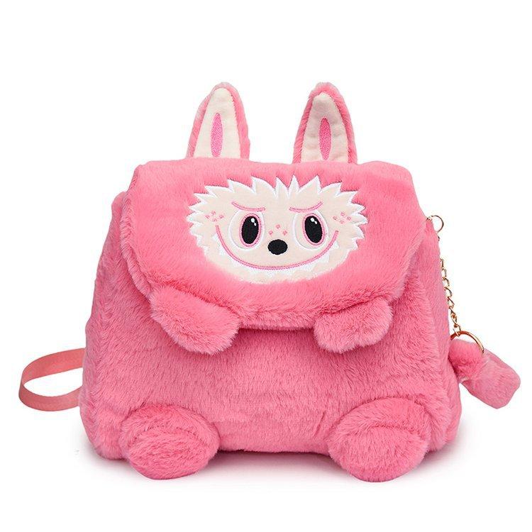 Schoolbag cartoon trend cute college student mini backpack plush cute girl backpack cute shoulder messenger bag