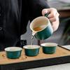 1set Ceramic Black Kung Fu Tea Set Portable Travel Tea Set Office And Living Room Tea Gift Box Set Household Tea Pot And Cup Tea Brewing Set Suitable