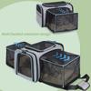 Expandable Cats Carriers Bag with Breathable Mesh Adjust Shoulder Strap Travel Case for Pet Dog Ventilation Suitcases