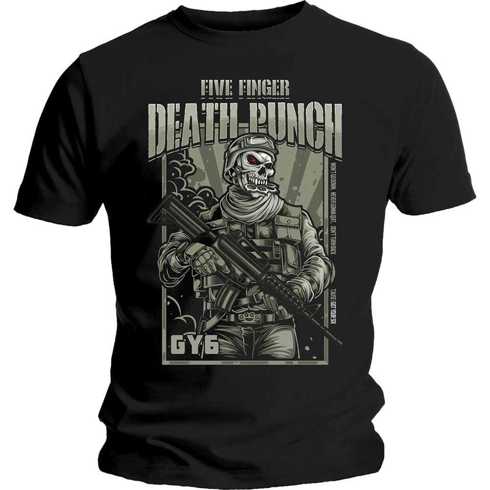 

Five Finger Death Punch T-Shirt: War Soldier OFFICIAL NEW L