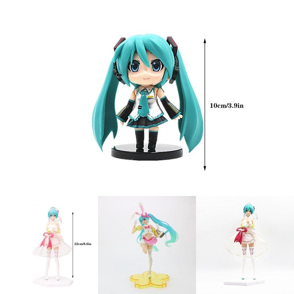 Hatsune Miku Cartoon Virtual Singer Manga Statue Figurines Stunning Collectible Model Toy