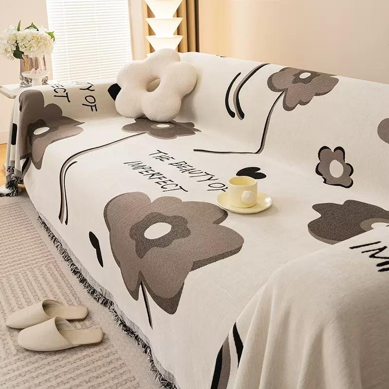 Sofa Towel One Piece Full Cover Fabric High-quality Chenille Countryside Style Cover Backrest Towel Blanket Both Sides Available
