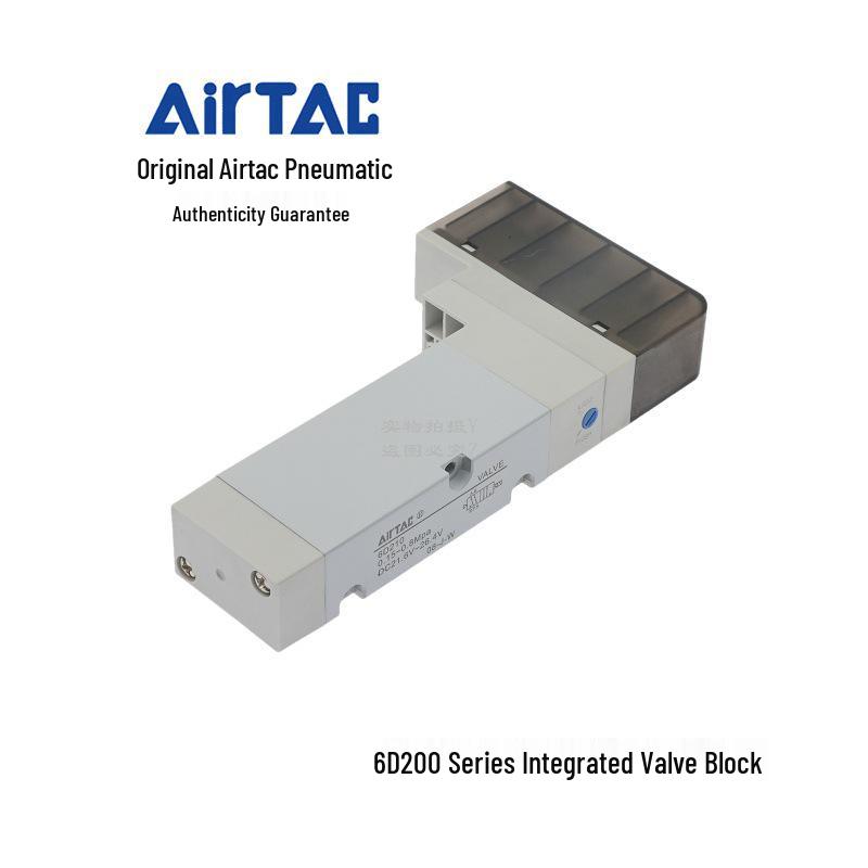 

AirTAC Solenoid Valve Island 2-Position 5-Way Model 6D210-B/F-W/R/E 6D210F 12V DC