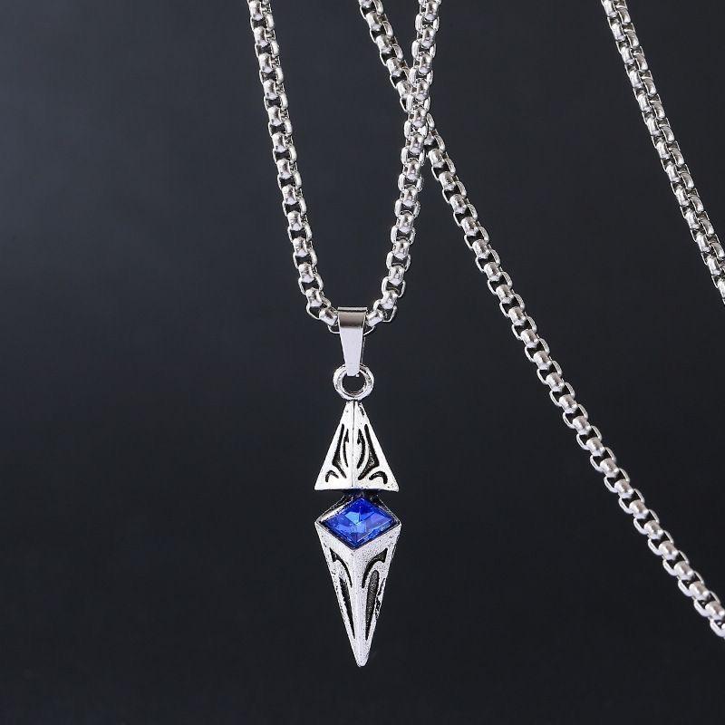 Мужское ожерелье со звездой и ромбом из циркона: Модный, Минималистичный Кулон-Камень Желаний