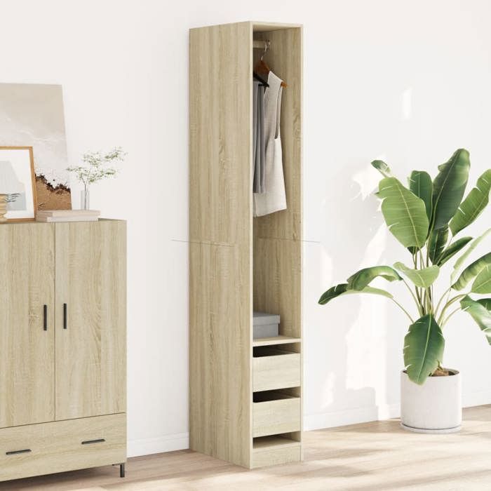 VidaXL Wardrobe Sonoma Oak 30x50x200 Cm Engineered Wood 3307740