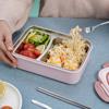 Portable Lunch Box 304 Stainless Steel Leakproof Divided Food Containers with Spoon and Chopsticks