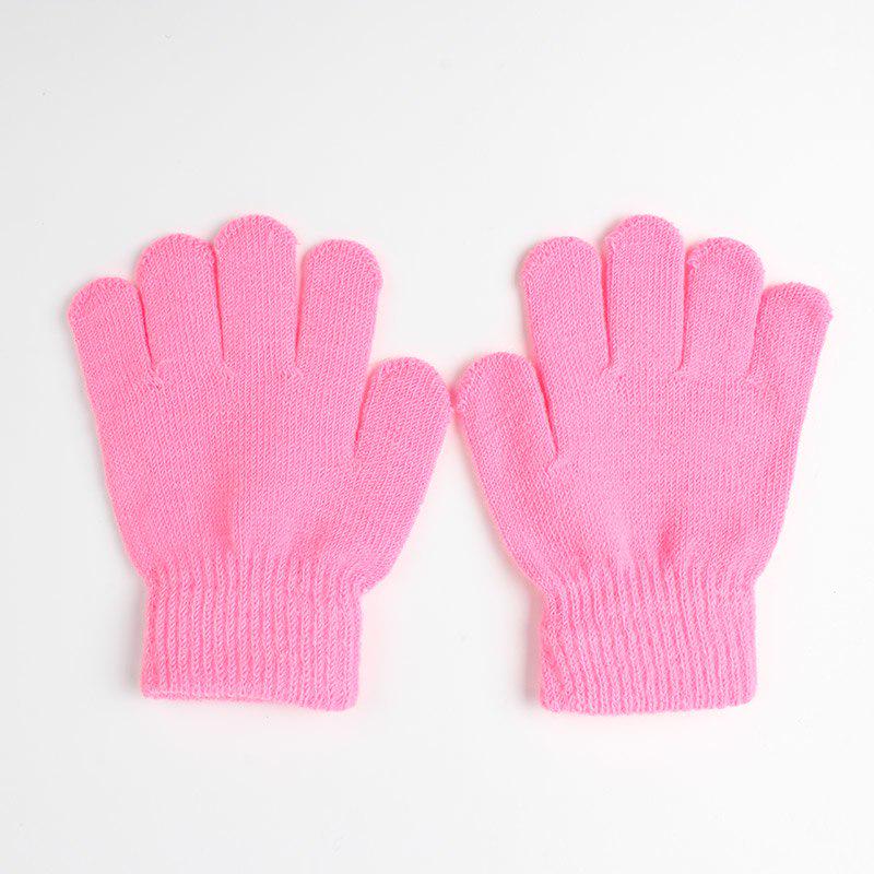 Winter Warm Baby Gloves Children Knitted Stretch Mittens Kids Solid Girls Gloves Full Finger Gloves