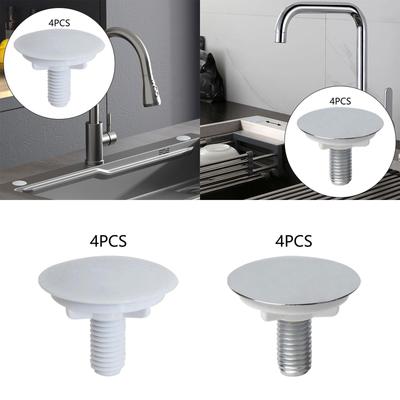 4 Pieces Kitchen Faucet Hole Cover Sealing Sink Tap Hole Plate Blanking Plug for Bathroom Restroom Bathtub Kitchen Hotel