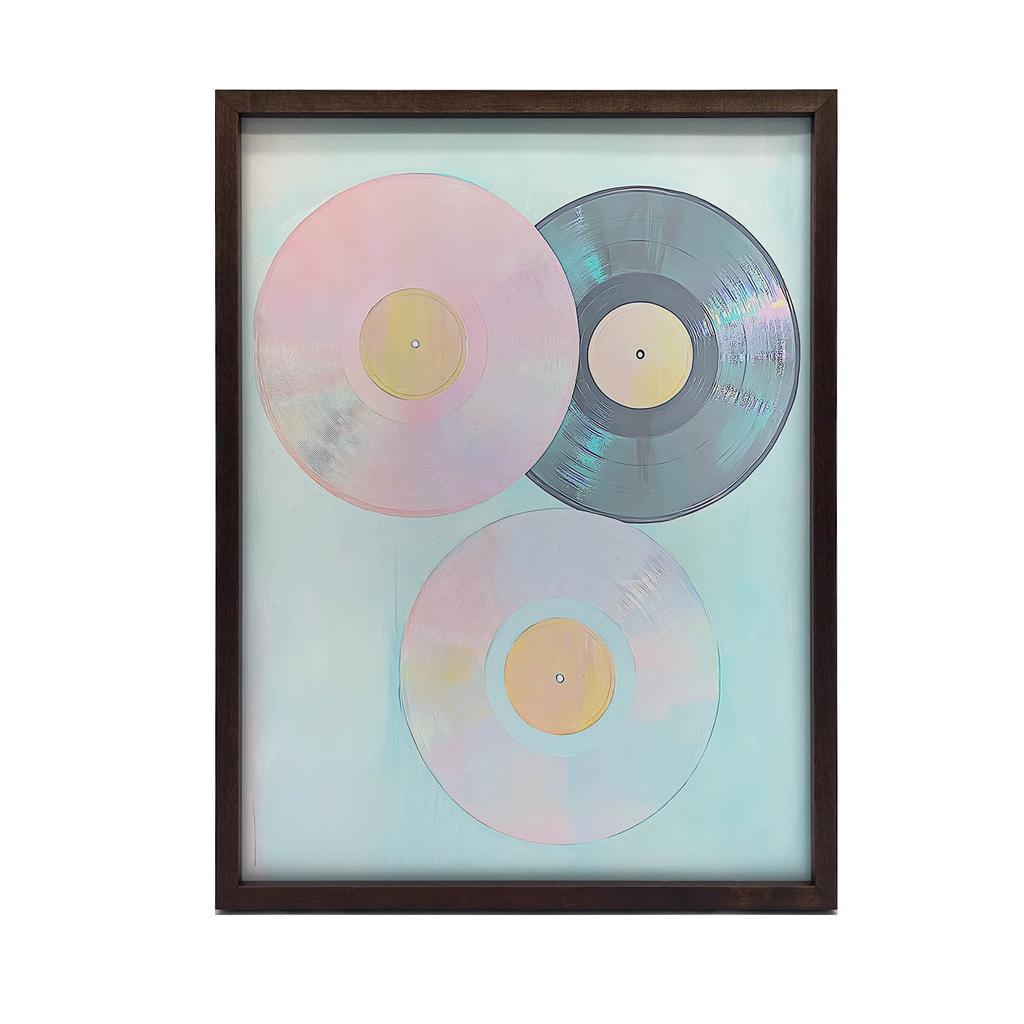 Poster Melodie der Farben Poster Melodie der Farben, 30X40 Cm, Holzrahmen Dunkelbraun, Mattpapier 230 Gsm