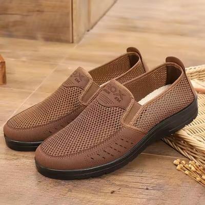 ****** and Summer New Old ******* Cloth Shoes Single Mesh Shoes Breathable One Pedal Single Shoes Comfortable S**t Sole Medium Old Dad Shoes