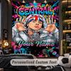 Personalized Wall Tapestry,Central Cee Custom Printed Name, Fabric Wall Art For Indoor Room Backdrop
