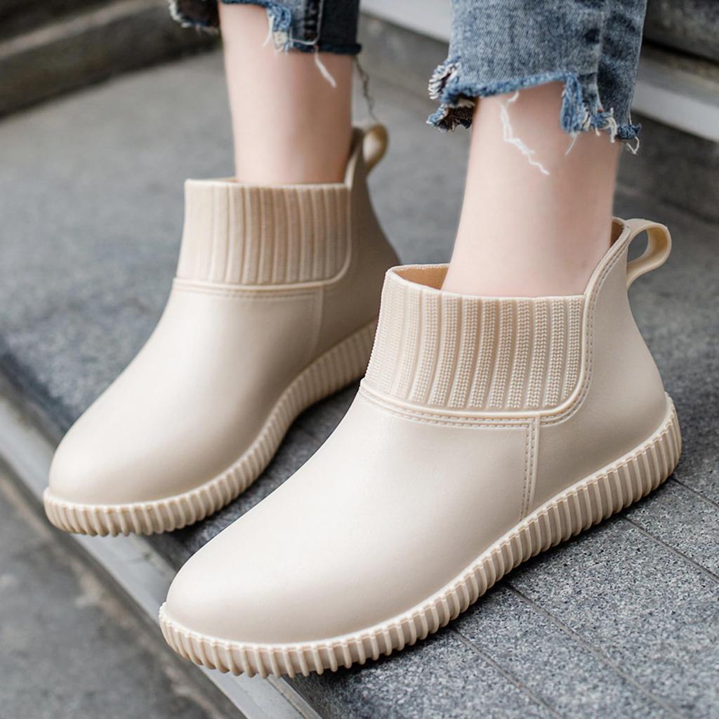 Moerstar Rain Waterproof Short Rain Stylish and Fashionable for Cherry Blossom Rainy and Rainy Sizes Size Japanese Shoe Women's Ultra-Lightweight