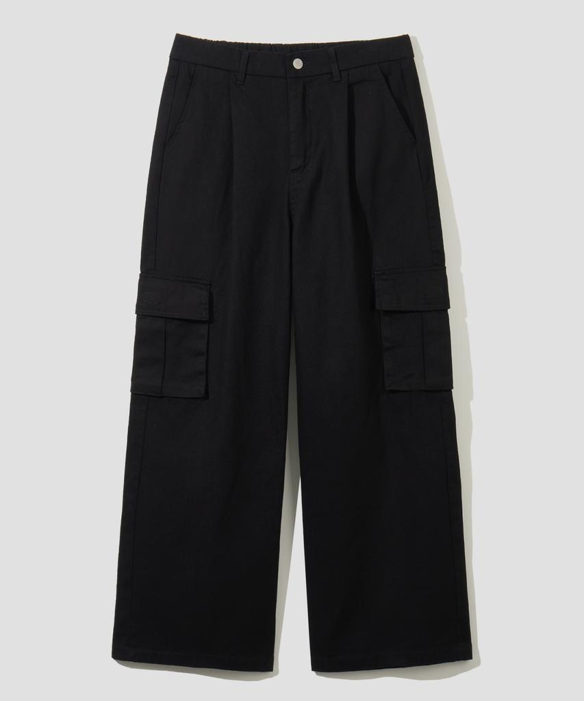 AGOD [2Pack] Wide Big Pocket Cotton Cargo Elastic Pants