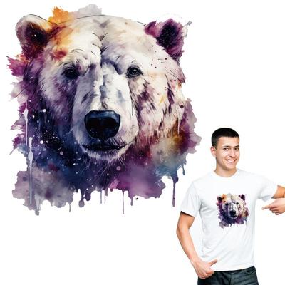 Braunbär-Aufnäher zum Aufbügeln, Wärmeübertragung, Vinyl-Aufkleber, HTV-Aufkleber für Stoff, DIY, individuelle Kleidung, Taschen, Hüte, Basteln