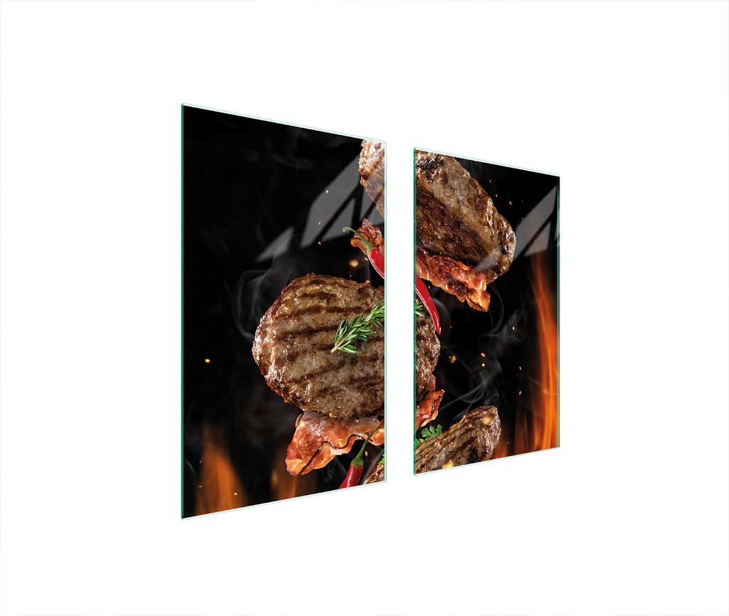SZKLANA PŁYTA OCHRONNA NA KUCHENKĘ 75x52 GRILL