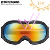 Children Ski Snowboard Goggles DoubleLayer Lenses AntiFog UV   Snow Goggles(Black Red )