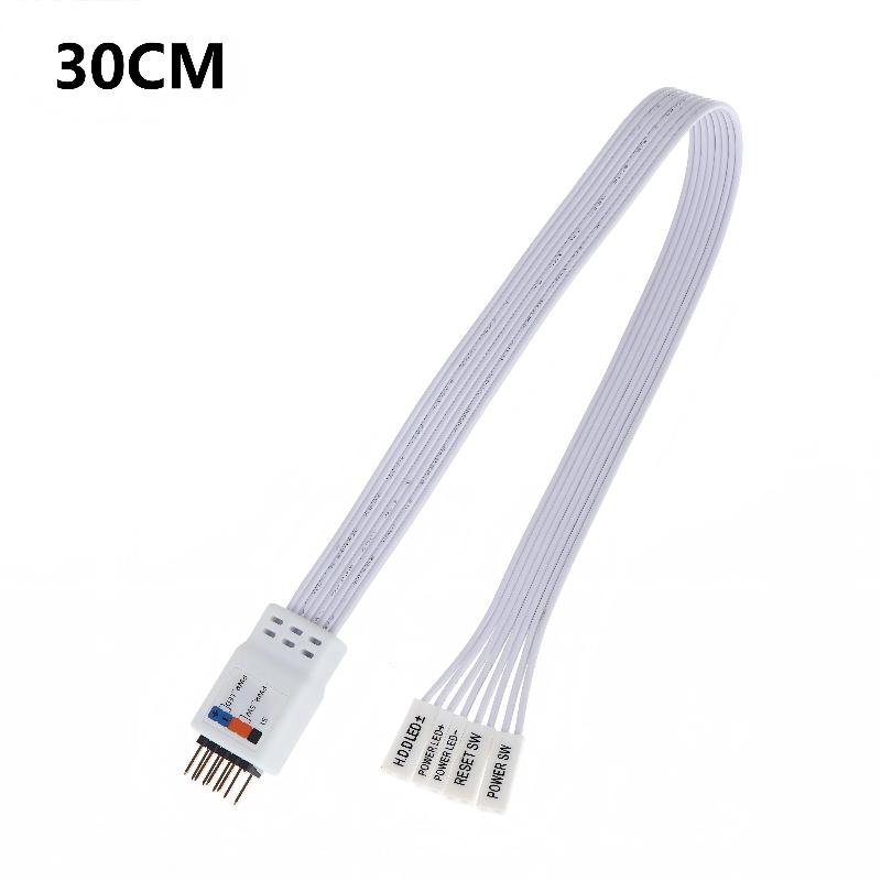 20/30/50cm Motherboard Front Panel Cable Universal 9Pin F-PANEL Adapter With Labeled Connectors For PC Case DIY Modding