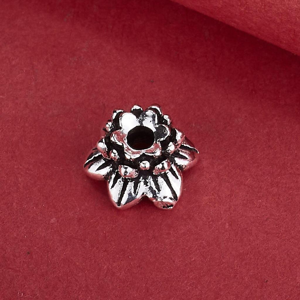 S925 Sterling Silver Lotus Flower Bead Caps for DIY Bracelet Making