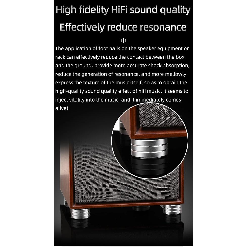 Super Premium 4PCS Hifi Speaker Spikes Stand Feet Pad Aluminum Alloy for Speaker DAC Shock Absorbing Foot Pad