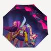 1pc Outdoor Umbrella with Anime Characters, Automatic Opening/Closing, Portable 3-Fold Design, 8-Rib Iron Frame - Perfect Gift for Fans, Traveler