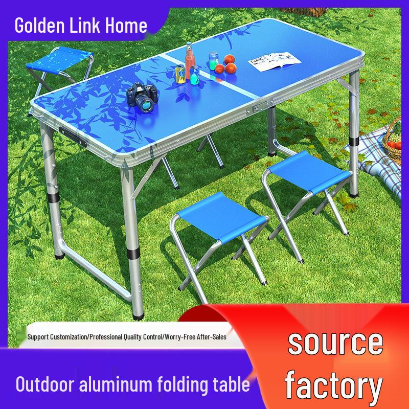 Portable Aluminum Folding Table - Multifunctional Dining, Study, or Outdoor Use