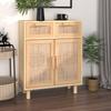 Vidaxl Szafka, Brązowa, 60X30X75 Cm, Lita Sosna I Naturalny Rattan