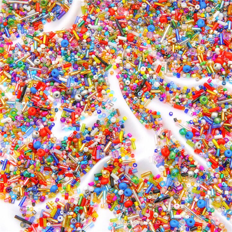 20g/Bag 1.5-4.5mm Japan Seed Beads Mixed Delica Round Glass Beads Mix Colors and Size Glass Twist Bugle Tube For Clothing Accessory