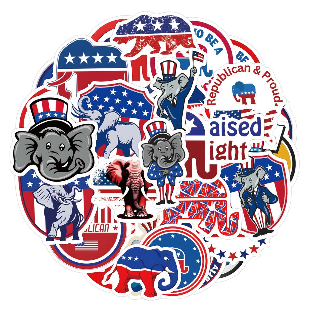 60 New American Epublican Graffiti Stickers Notebook Suitcase Waterproof Stickers