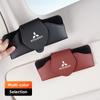 nlvc3 Car Glasses Case Sun Visor Leather Eyeglass Clip Auto Interior For Mitsubishi Eclipse Lancer Outlander Pajero Colt Delica Triton
