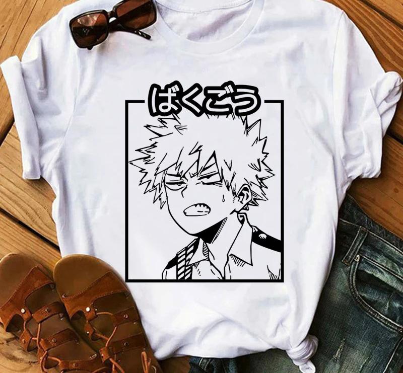 Tricou cu imprimeu grafic Anime japonez My Hero Academia, la modă, ocazional, cu mânecă scurtă, cu mânecă scurtă, de dimensiuni mari, unisex
