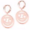 Gold-Plated Earrings Zodiac Sign Cancer With Cancer Sign 925 Silver
