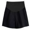 Summer Maternity Light Gray Cotton T-Shirt & Shorts Set - Korean Style, Casual, Loose Fit, Short Sleeve Two-Piece