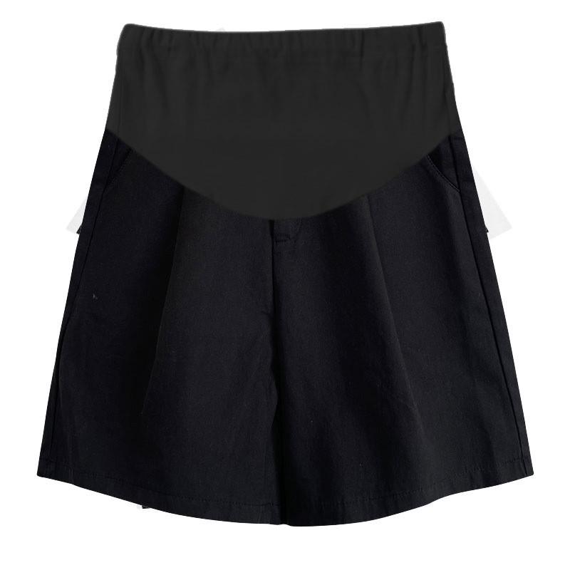 Korean Style White Cotton Maternity T-shirt & Shorts Set - Summer 2026 Collection XXXL [165-180 lbs]