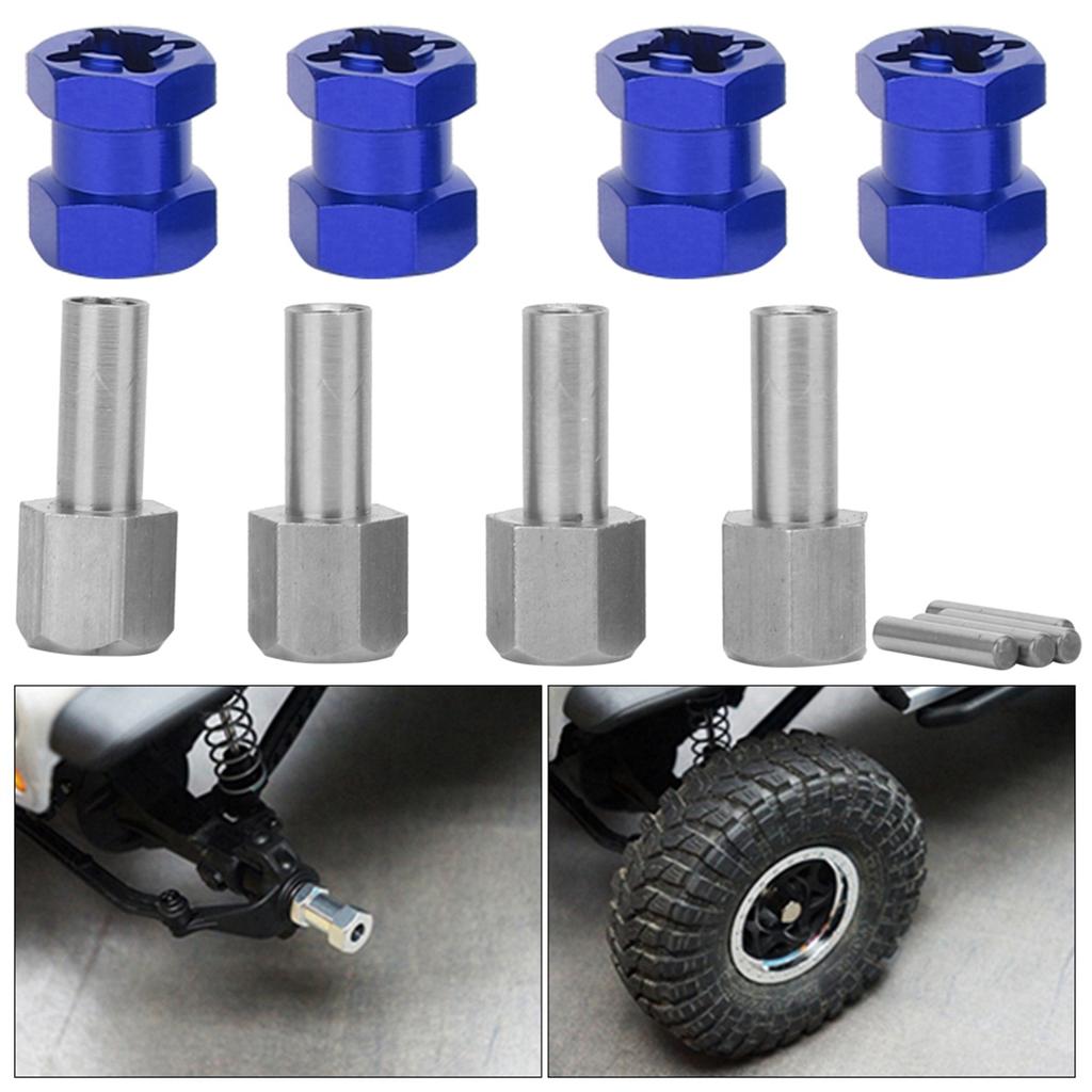 RC Extension Wheel Hex Hub Driver Adapter Fit for D90 AX10 CC01 SCX10 F350Blue