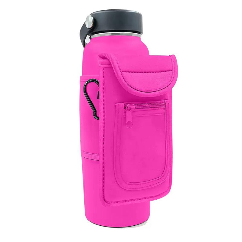 Outdoor Sports Insulated Water Bottle Bag with Magnetic Cup Holder - Large Capacity, Non-slip Design
