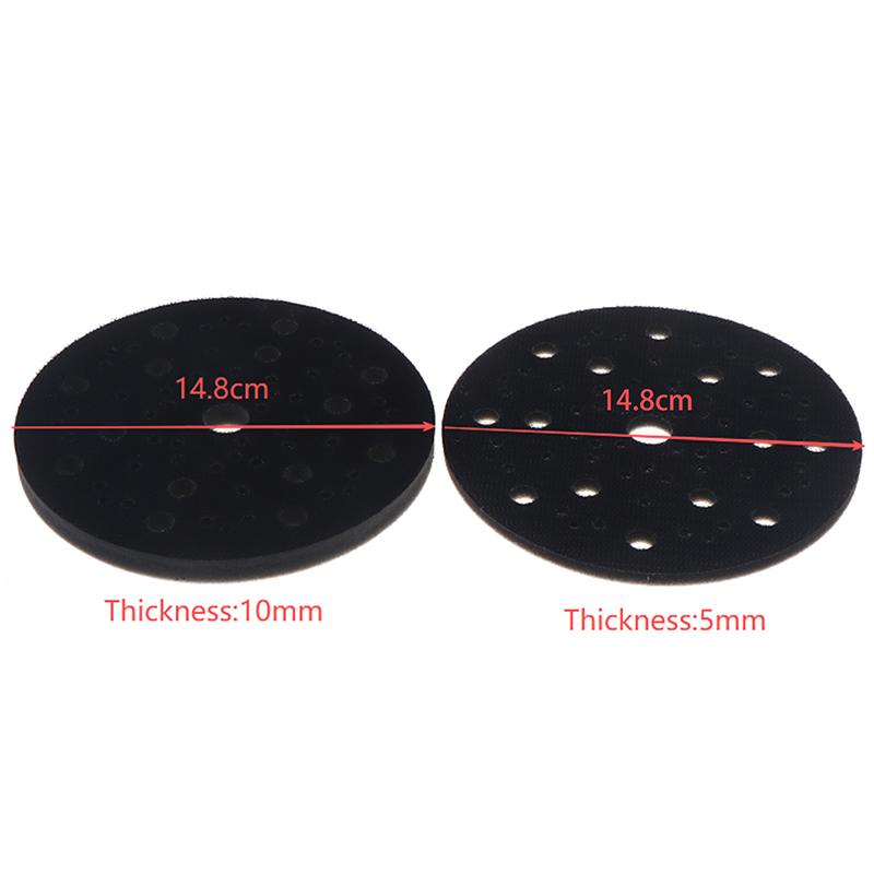 1/3Pcs 15cm Soft Sponge Buffer Backing Pad for Orbital Sander with 70 Holes Durable Polishing Tool Interface Pads