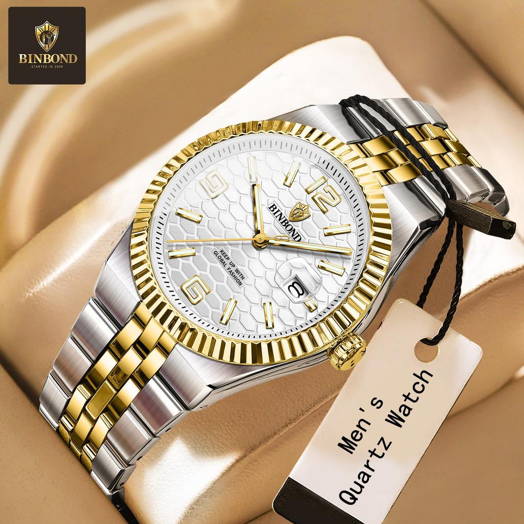 2025NEW Luxury Quartz Man Wristwatch Business Men Watches Waterproof Luminous Date Stainless Steel Men's Watch