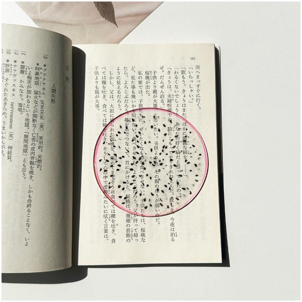 

Durable Acrylic Bookmark Simulation Fruit Transparent Book Reading Marker Clear Book Pages Mark Tool Reading Gift