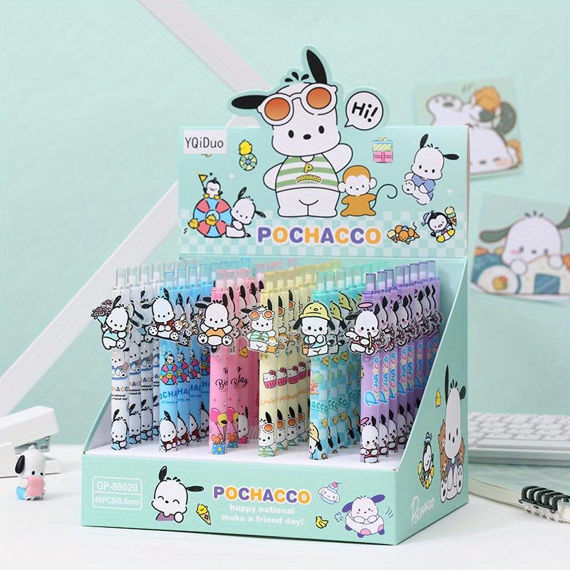 

48Pcs Sanrio Pompom Purin 0.5mm Cartoon Puppy Acrylic Patch Press Pen Cute High-value Press Neutral Pen Black Signature Pen Stationery Return To Schoo Random style 48pcs