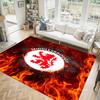 Middlesbrough FC Design Crystal Velvet Carpet Cozy Non?Slip Printed Rug For Bedroom Living Room Entrance