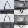 PRADA Handbag Shoulder Bag Shoulder Strap Tote Bag Nappa Leather Black Silver Hardware Logo Embossed Flap White Tag