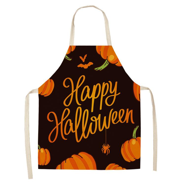 Halloween Apron Print Sleeveless Anime Kitchen Apron Cooking Dirty Waterproof