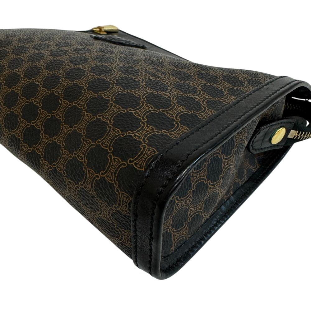 CELINE business bag pouch Macadam leather Clutch bag black leather Used