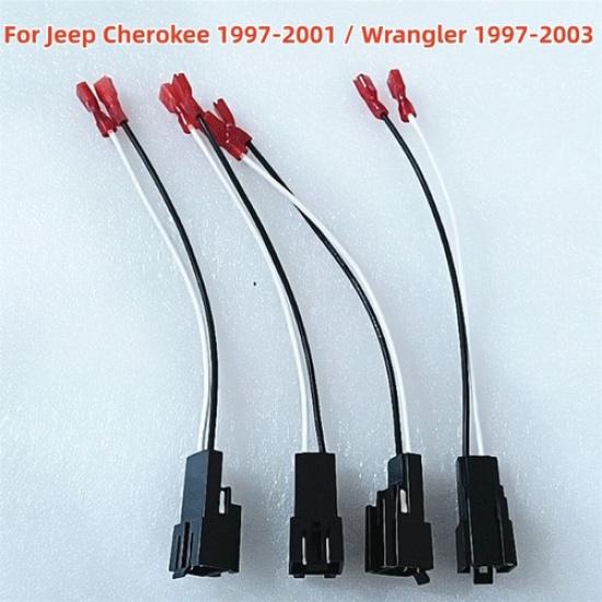 4PCS Car Speaker Harness Adapters For Jeep Cherokee Wrangler 1997-2003 72-6512