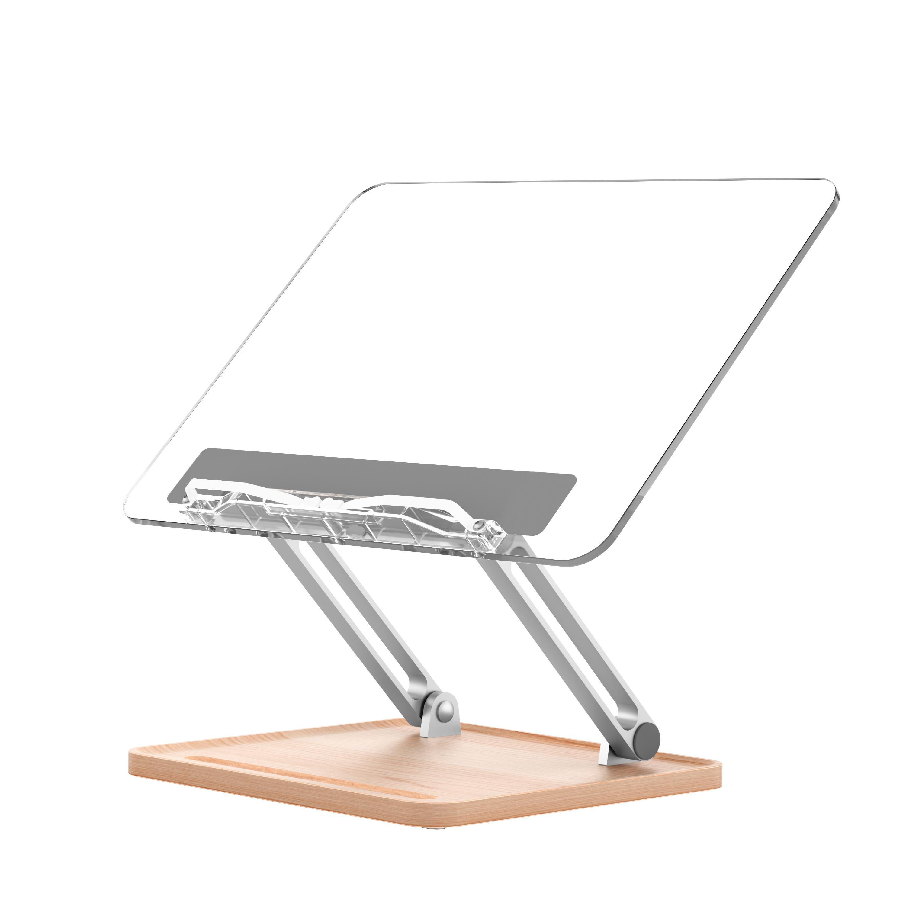Transparent Reading Rack 360-degree Rotating Folding Tablet Stand for Desktop Table прозрачный
