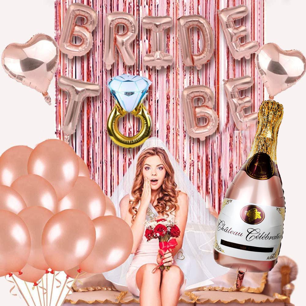 Bride To Be Balloon Set, Bachelorette Party Decor Arrangement Bridal Veil Shoulder Strap Balloon Arrangement