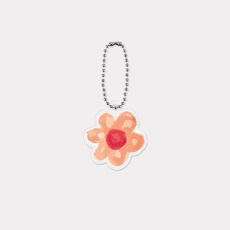 flower watercolor acrylic keychain