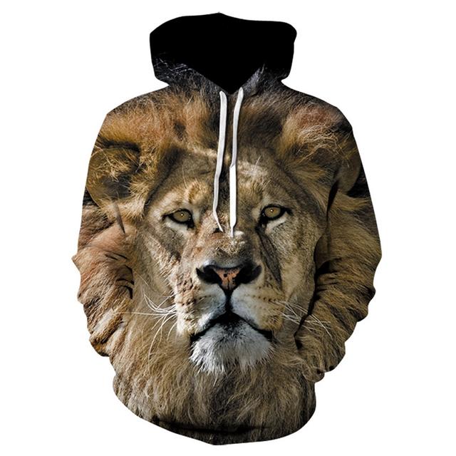 

Мужские толстовки в стиле хип-хоп, забавные 3D тигровые львы, модный бренд, большие размеры, толстовка с капюшоном, мужской спортивный костюм, пуловеры унисекс, мужская одежда XS