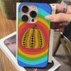 Pumpkin Yayoi Kusama Soft Corrugated Phone Case For IPhone 11 12 13 14 15 16 17 Pro Max Plus Pro Shockproof Cover
