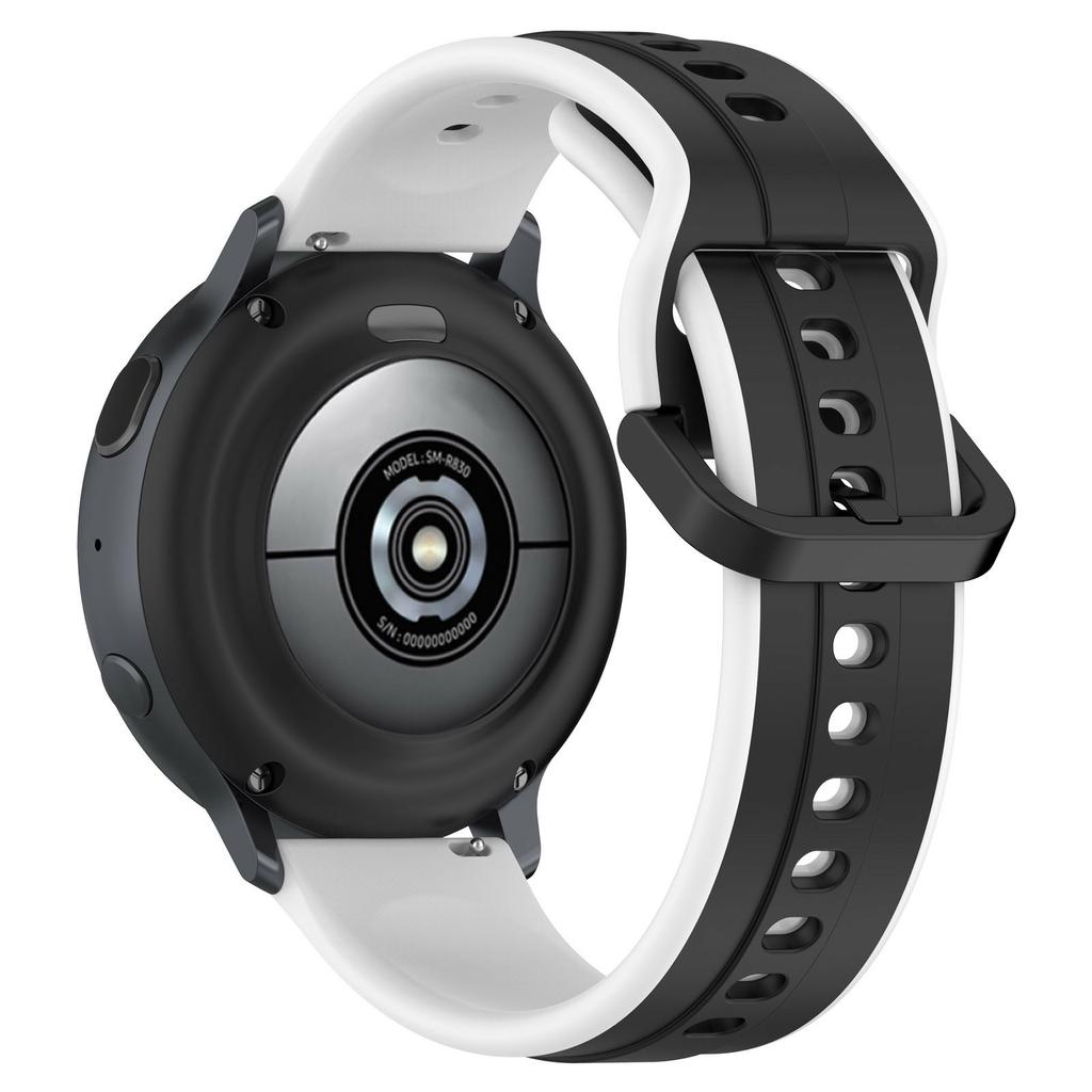 KALEBOL 20mm Silicone Watch Strap for Samsung Galaxy Watch6 Classic 47mm/43mm/Huawei Watch GT 3 Pro 43mm Dual Color Wrist Band